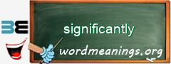 WordMeaning blackboard for significantly